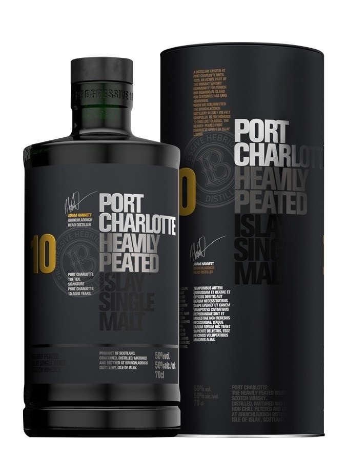Whisky PORT CHARLOTTE 10 ans Tourbé 50% 